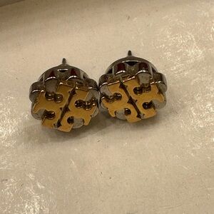 Gold and Silver Stud Earrings